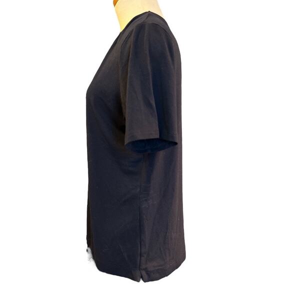 St Michael Marks & Spencer Viscose Blend Tee Shirt Top Sz M Blue Capsule Preppy - Picture 2 of 8